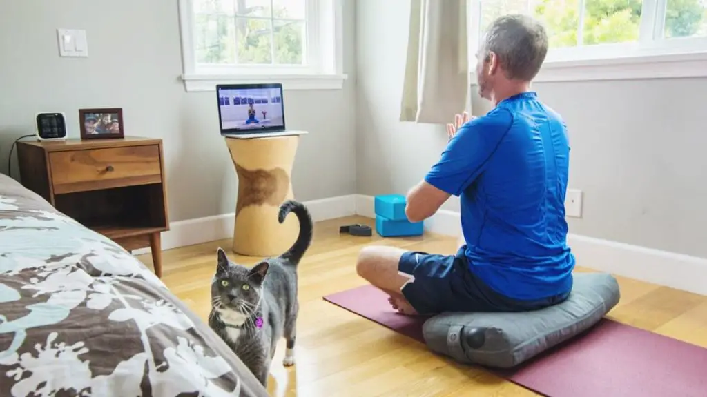 Busca un espacio sin distracciones para hacer yoga en tu hogar
